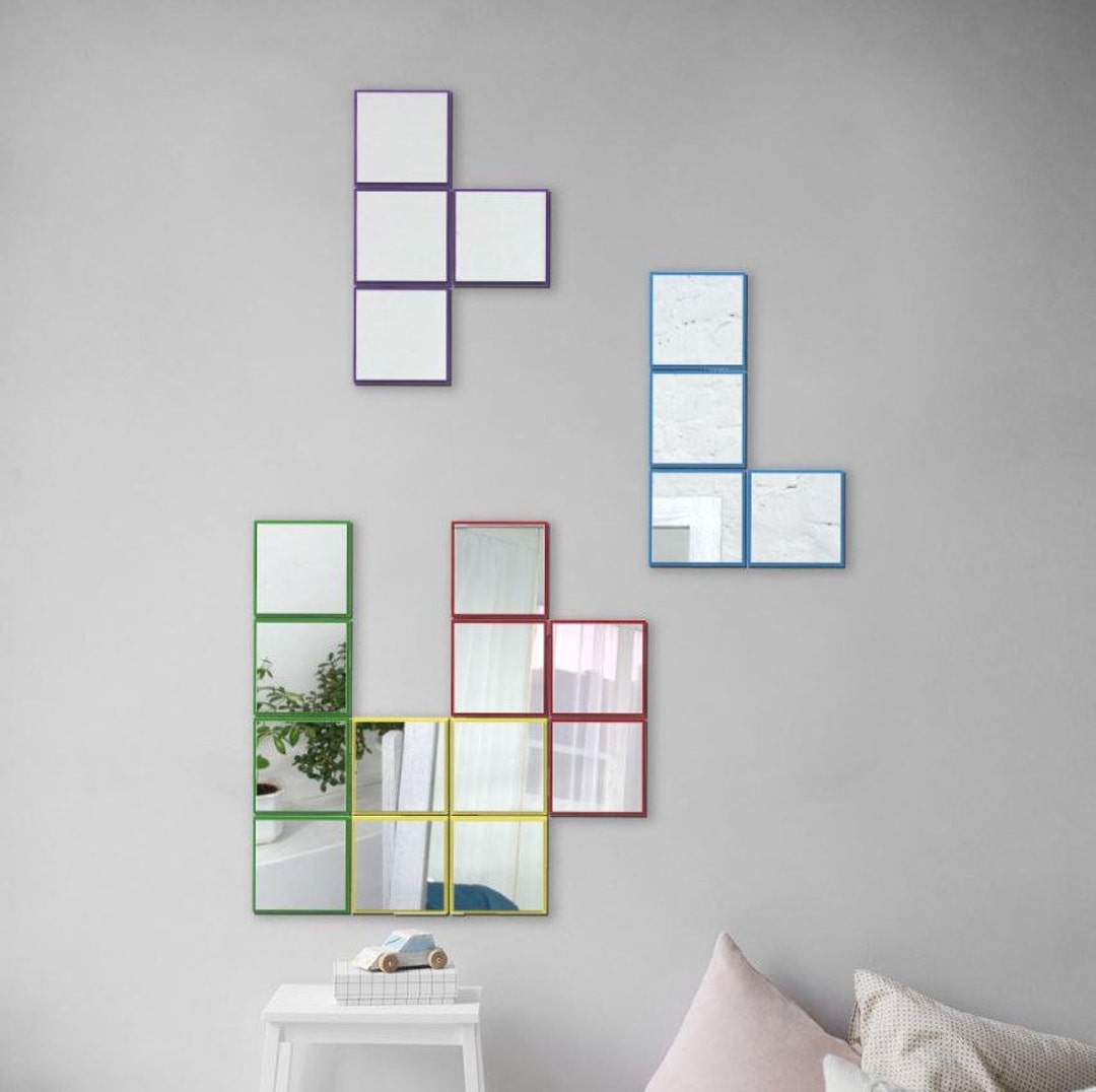 Classic Tetris Mirror Tetris Wall Mirror Stretched Tetris Etsy