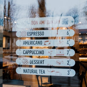 QUADRO DE MENU, quadro de menu de carta, menu de café suspenso, menu de acrílico, menu de configuração, menu de parede, lista de preços de bebidas, exibição de menu de café mutável