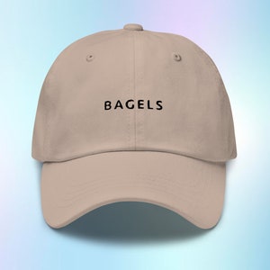 Bagels Hut, Bagels Cap, Bagels Baseball-Hut, Bagel Geschenke, Bagel-Liebhaber Geschenke, Bagels Geschenk, Foodie Geschenk, verstellbarer Hut, gestickter Papa Hut