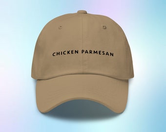 Huhn Parmesan Hut, Huhn Parmesan Kappe, Huhn Parmesan Baseballmütze, Huhn Parmesan Geschenk, verstellbarer Hut, gestickter Papa Hut