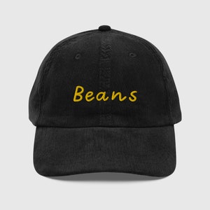 Beans Hat, Beans Cap, Beans Hats, Beans Lover Gift Idea, Beans Gifts, Bean Addict, Foodie Gift, Embroidered Vintage Hat, Baked Beans