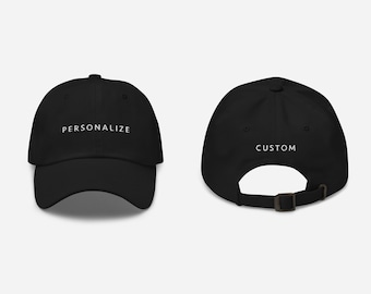 Back Stitch Hat, Custom Cap, Personalized Caps, Custom Baseball Cap, Personalized Hats, Customize Hat, Customized Cap, Custom Hat
