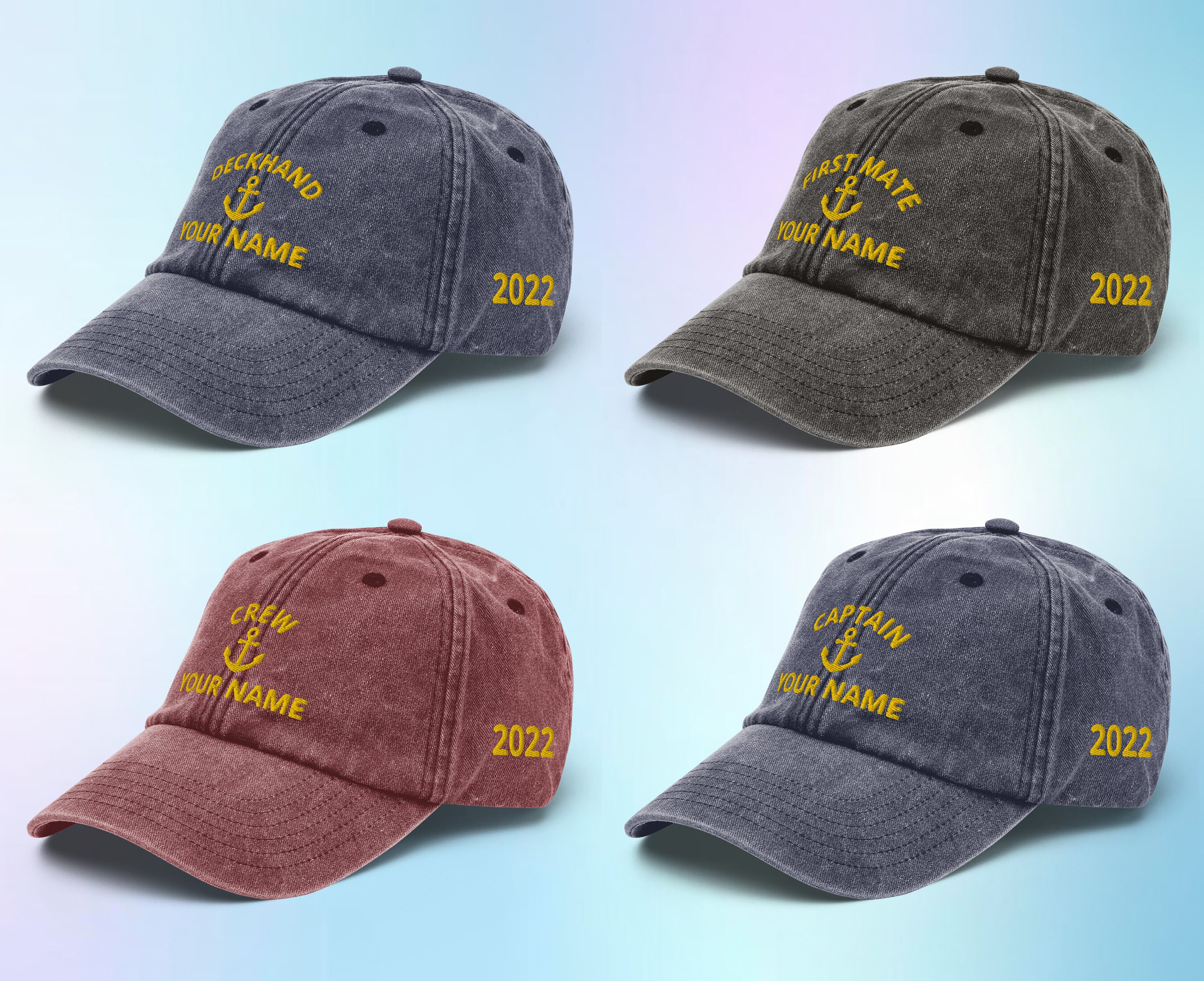 Custom Hat With Boats Etsy