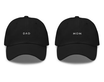 Mom and Dad Hats Embroidered Baby Pregnancy Announcement - Etsy