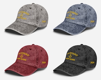 Skipper Baseball Cap, Vintage Captains Hat, Custom Dad Hat, First Mate, Captain Hats, Boat Captain Hat, Sailor Hat, Personalized Embroidery