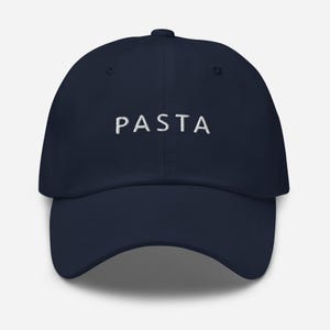 Pasta Hat, Pasta Baseball Cap, Pasta Lover Gifts, Foodie Gift, Ravioli Lovers, Adjustable Hat, Embroidered Dad Hat, Spaghetti Lover Hat