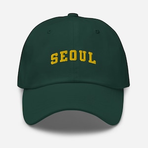 Seoul Baseball Cap, Seoul Lover Gift, Collegiate Style Seoul South Korea Cap, Seoul City Caps, Seoul Gifts, Varsity South Korean Dad Hat