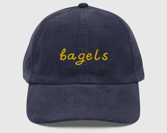 Bagels Hat, Bagels Cap, Bagels Baseball Hat, Bagel Gifts, Bagel Lover Gifts, Bagels Gift, Foodie Gift, Adjustable Hat, Embroidered Dad Hat