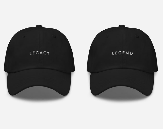 Dad And Son Matching Hats, Dad And Son, Dad And Son Gifts, Dad And Son Cap, Dad Hat Embroidered, Dad Baseball Cap, Legend Hat, Legacy Hat