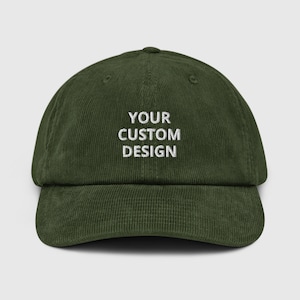 Embroidered Corduroy Hat, Corduroy Cap, Baseball Hat Personalized, Custom Cap, Corduroy Baseball Cap, Corduroy Hat Men, Custom Embroidery