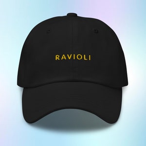 Ravioli Hat, Ravioli Cap, Ravioli Baseball Hat, Funny Ravioli Gift, Ravioli Pasta Gift, Pasta Lover Hat, Adjustable Hat, Embroidered Cap