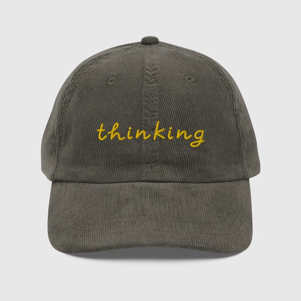 Thinking Cap, Philosophy Hat, Overthinker Cap, Gift For Thinker, Introvert Hat, Funny Thinking Hats, Baseball Cap, Adjustable Vintage Hats