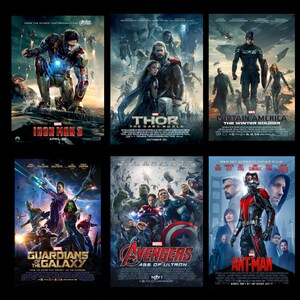 Marvel Cinematic Universe Movie Poster Collection MCU ALL 33 - Etsy