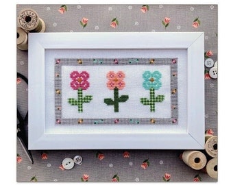 PDF - Flower Shoppe Mini Cross Stitch Pattern - PDF Instant Download