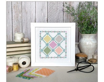 PDF - Patchwork Garden Remix Mini Cross stitch  - PDF Instant Download