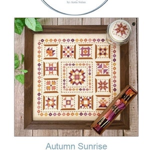 PDF Autumn Sunrise cross stitch pattern - PDF Instant Download
