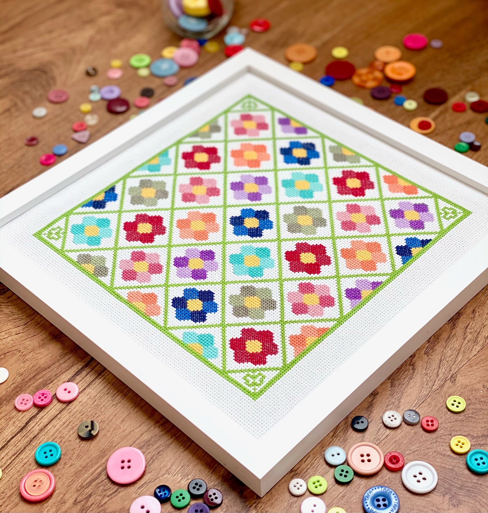 Grandma's Garden PDF Cross Stitch Pattern PDF Instant - Etsy