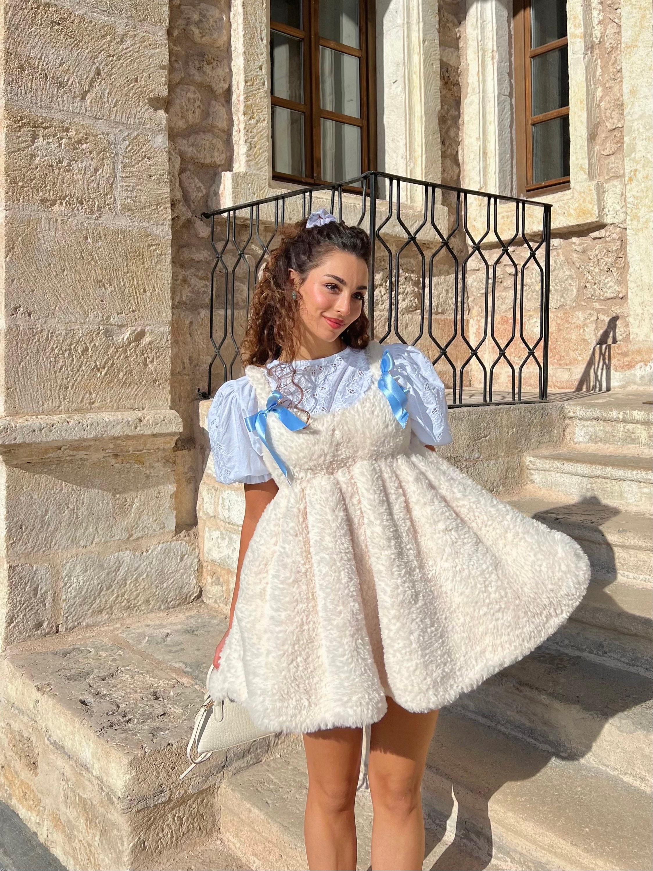 Fluffy maxi dress 2025