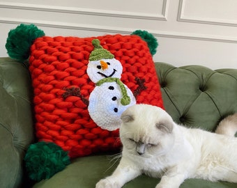 Heyays, Christmas Gift Ideas, Christmas Pillowcases, Wool Pillowcase, Pillowcase, Christmas Home Decorations, Chunky Pillowcase, Snowman