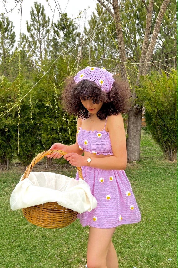 Lilac top daisy dress