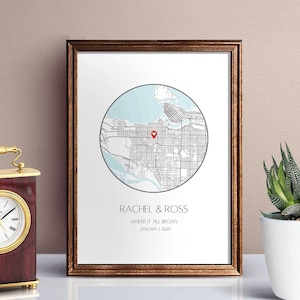 Benutzerdefinierte Karte Druck, benutzerdefinierte Stadt Karte, personalisierter Druck, Reise Karte Geschenk, Jahrestagsgeschenk für sie, jede Stadt Kunst, DIGITALER DOWNLOAD