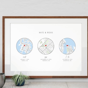 Met, engaged, married / Map print / Anniversary print / Personalised wedding / Birthday gift for wife / Husband gift/ DIGITAL DOWNLOAD
