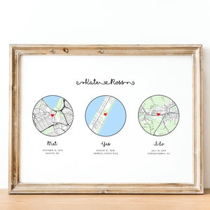 Rencontré, fiancé, marié / Impression de carte / Impression d'anniversaire / Mariage personnalisé / Cadeau d'anniversaire pour femme / Cadeau pour mari / TÉLÉCHARGEMENT NUMÉRIQUE