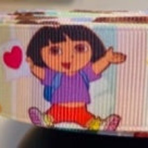 Grosgrain 1 inch ribbon DORA DORA the explorer and friends
