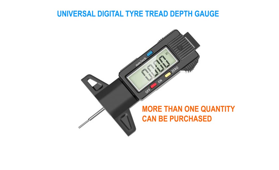 Digital Tyre Tread Depth Gauge 025.4 Mm Inch Tire Gauge With Large LCD