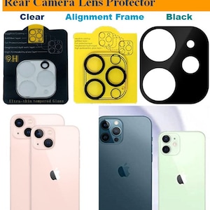 iPhone Rear Camera Lens Cover Flexible Tempered Glass Protective Film iPhone 11, 12, 13, 14, 15, Plus, Pro, Pro Max, Mini