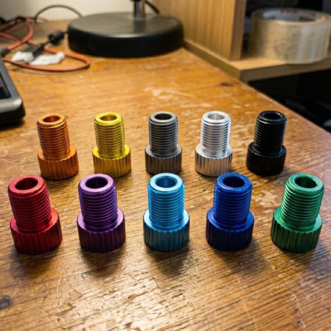 Aluminum Alloy Presta to Schrader Valve Adapter, Bike Air Pump