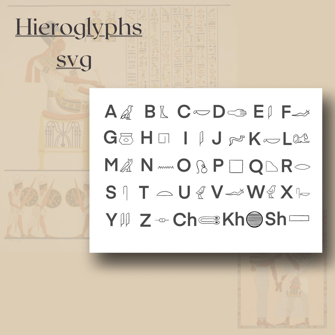 Hieroglyphs, Ancient Egyptian Alphabets, Pharaohs, Egyptian Letters ...