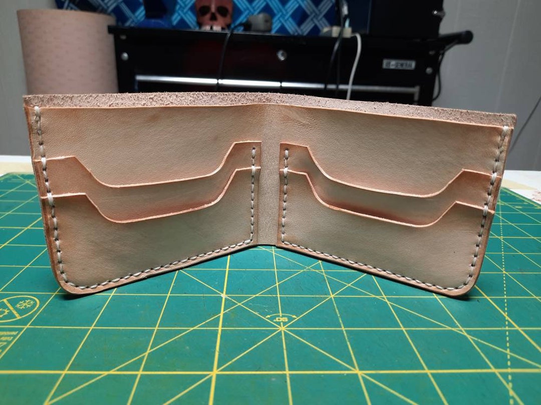 Handmade Leather Bifold Wallet Etsy