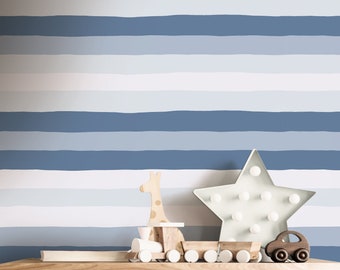 Removable Navy Blue Wallpaper | Boys Nursery Wallpaper | Kids Wallpaper | Childrens Wallpaper | Peel Stick Wallpaper | Boys Room | 3699