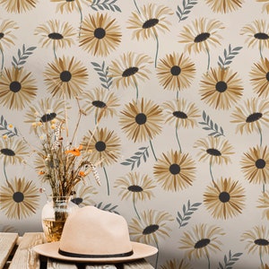 Summer Daisy Kitchen Wallpaper | Wallpaper Peel and Stick | Removable Wallpaper | Wall Paper Peel And Stick | Wall Mural Wall Decor 2393