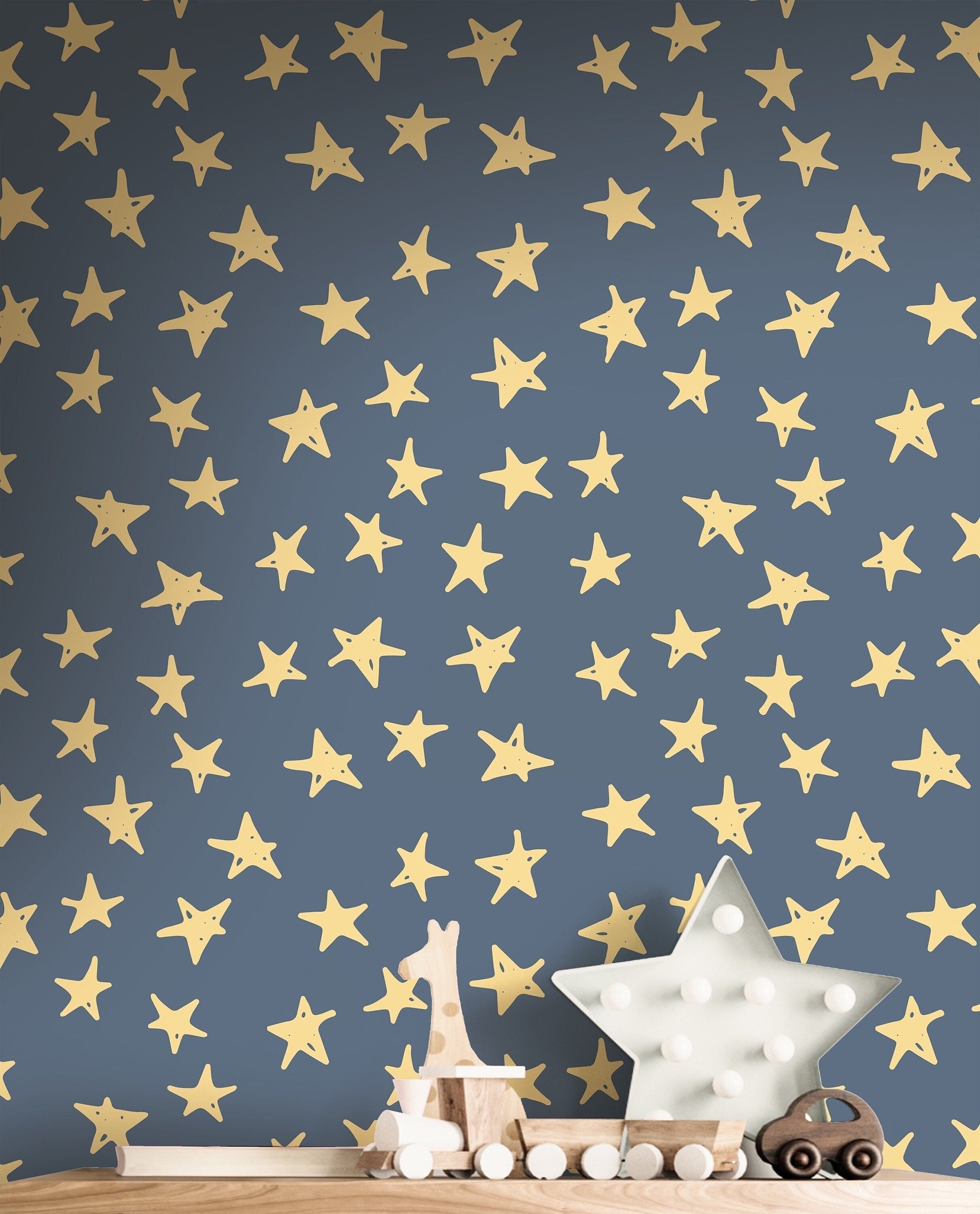Navy Sky Wallpaper - Etsy Navy Sky Wallpaper - Etsy