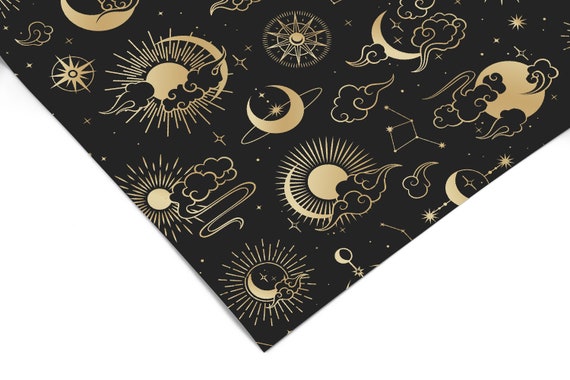 Boho Moon and Stars Contact Paper, Peel And Stick Wallpaper, Removable  Wallpaper, Shelf Liner