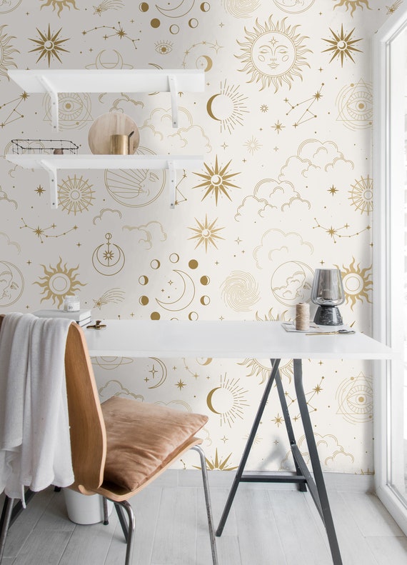 Gold peel online and stick wallpaper