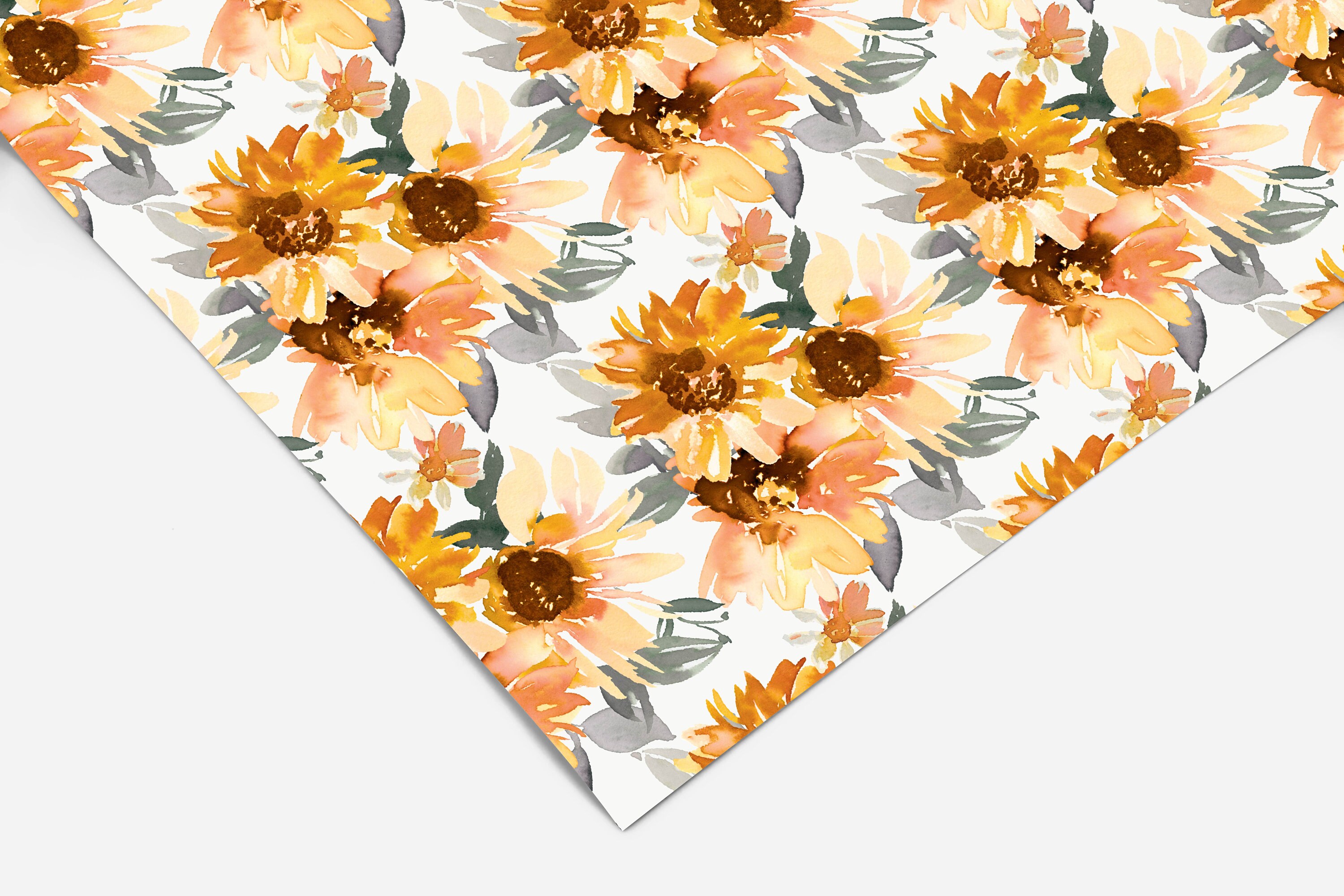 Sunflower Floral Contact Paper Peel and Stick Wallpaper - Etsy