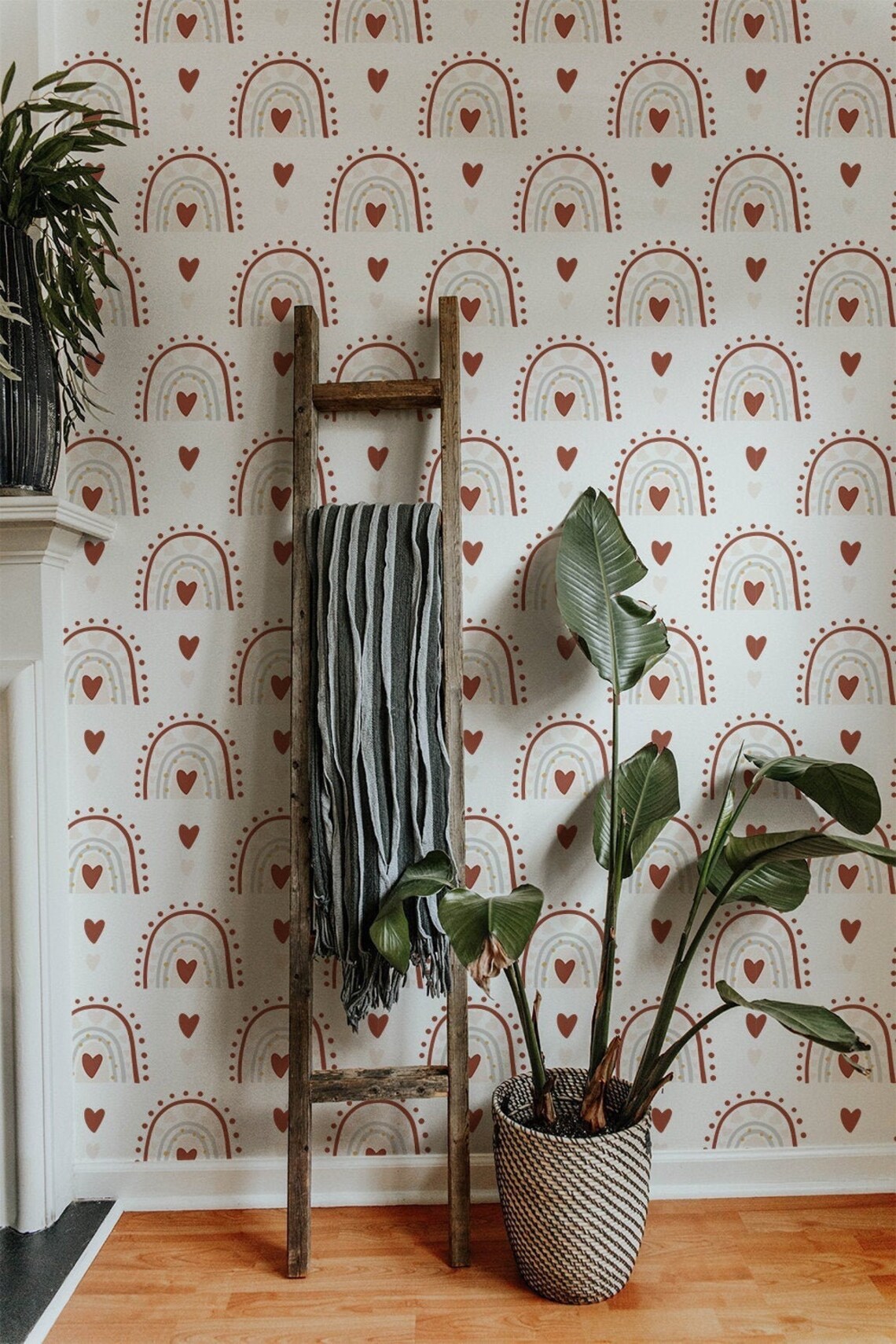 Boho Rainbow Wallpaper Wallpaper Peel and Stick Removable | Etsy