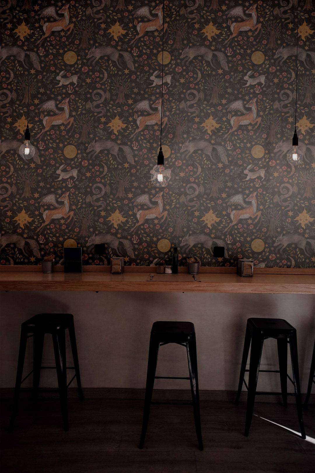 Wallpaper Peel and Stick Wallpaper Dark and Moody Mythical Forest