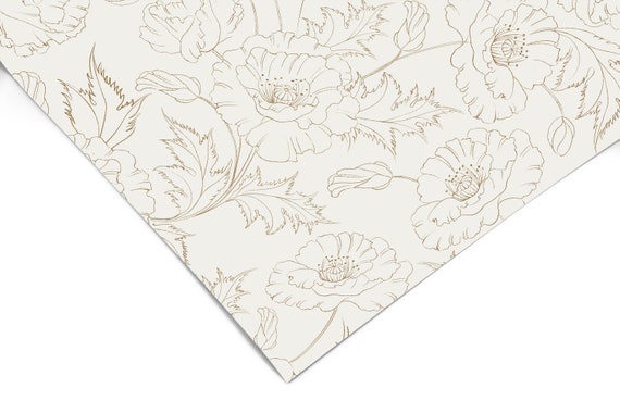 Honey Bee Floral Contact Paper, Peel And Stick Wallpaper, Removable  Wallpaper, Shelf Liner, Drawer Liner