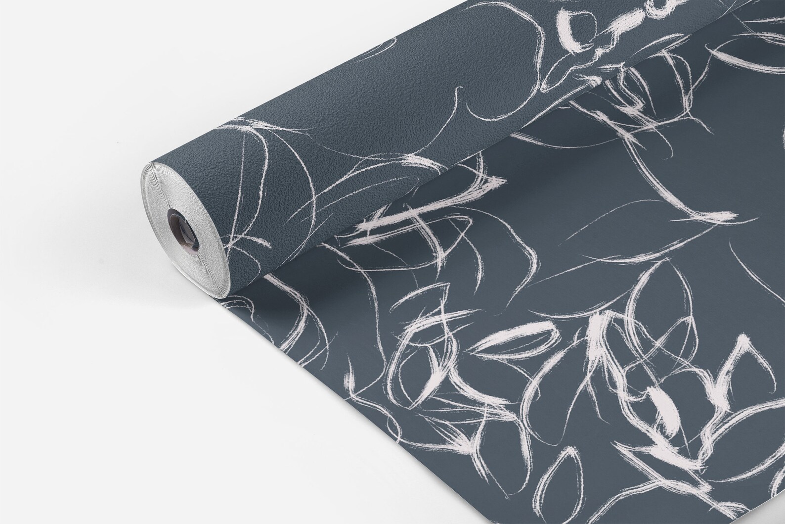 Navy White Floral Wallpaper Wallpaper Peel and Stick - Etsy