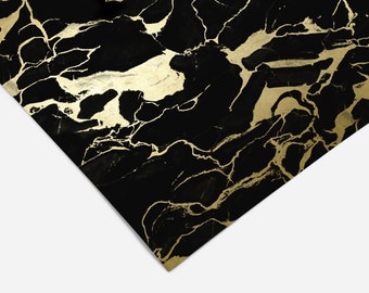 Gold and Black Marble Contact Paper Peel and Stick Wallpaper