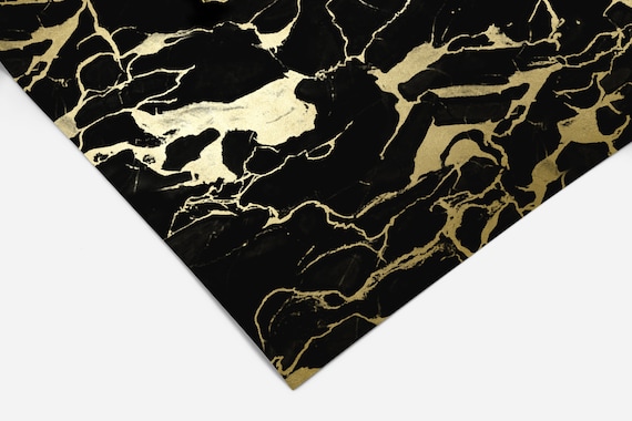 Gold and Black Marble Contact Paper Peel and Stick Wallpaper