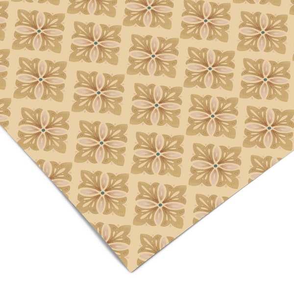 Tan Decorative Contact Paper | Peel And Stick Wallpaper | Removable Wallpaper | Shelf Liner | Drawer Liner | Peel Stick Paper 1011