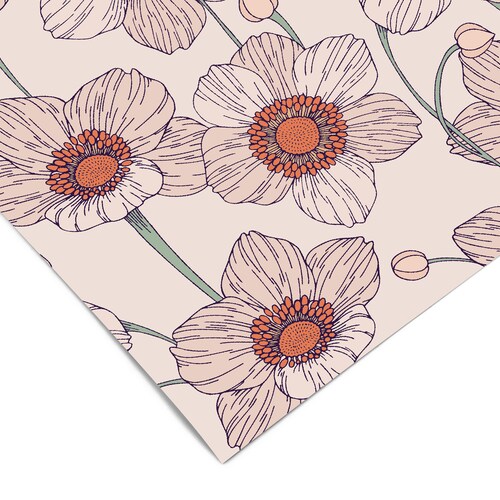 Colorful Floral Dark Contact Paper Peel and Stick Wallpaper Etsy