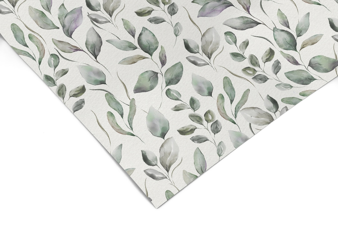 Green Leaf Foliage Contact Paper Peel and Stick Wallpaper Removable