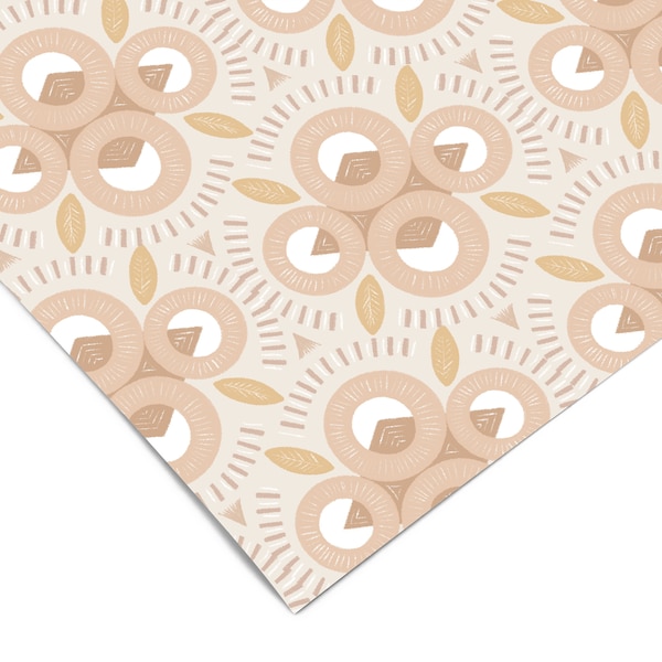 Tan Geometric Pattern Contact Paper | Peel And Stick Wallpaper | Removable Wallpaper | Shelf Liner | Drawer Liner | Peel and Stick Paper 979