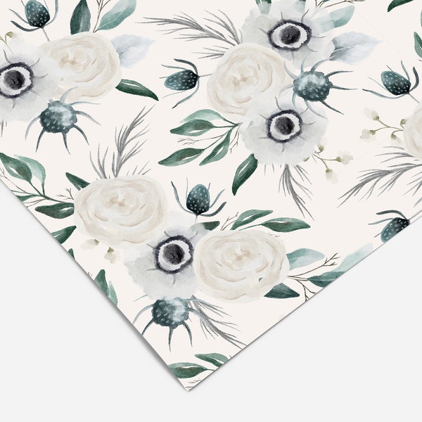 Farmhouse Floral Contact Paper | Peel And Stick Wallpaper | Removable Wallpaper | Shelf Liner | Drawer Liner | Peel and Stick Paper 353